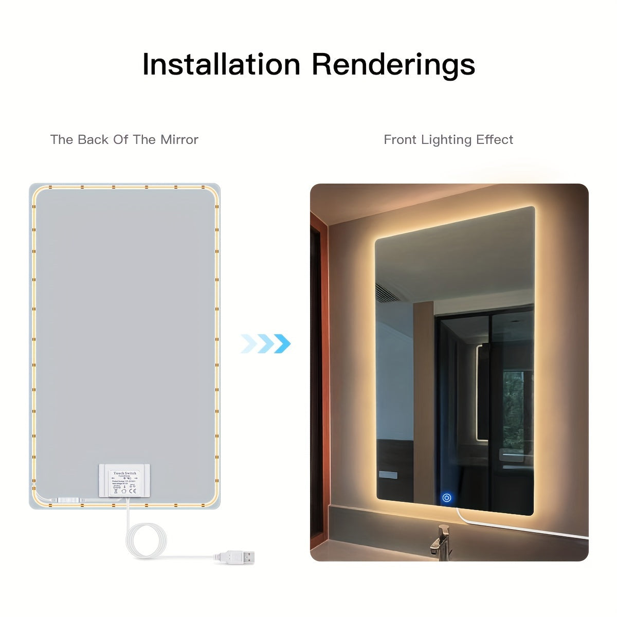 LED Makeup Mirror with Touch