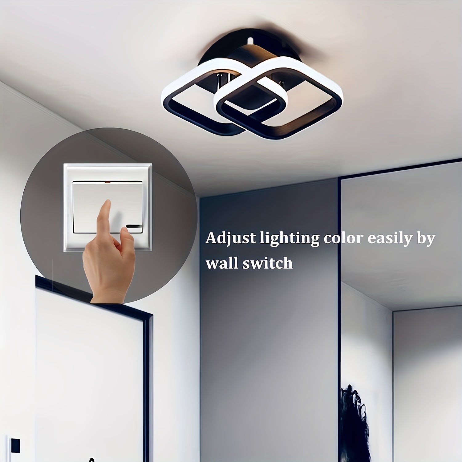 Contemporary Adjustable Square LED Ceiling