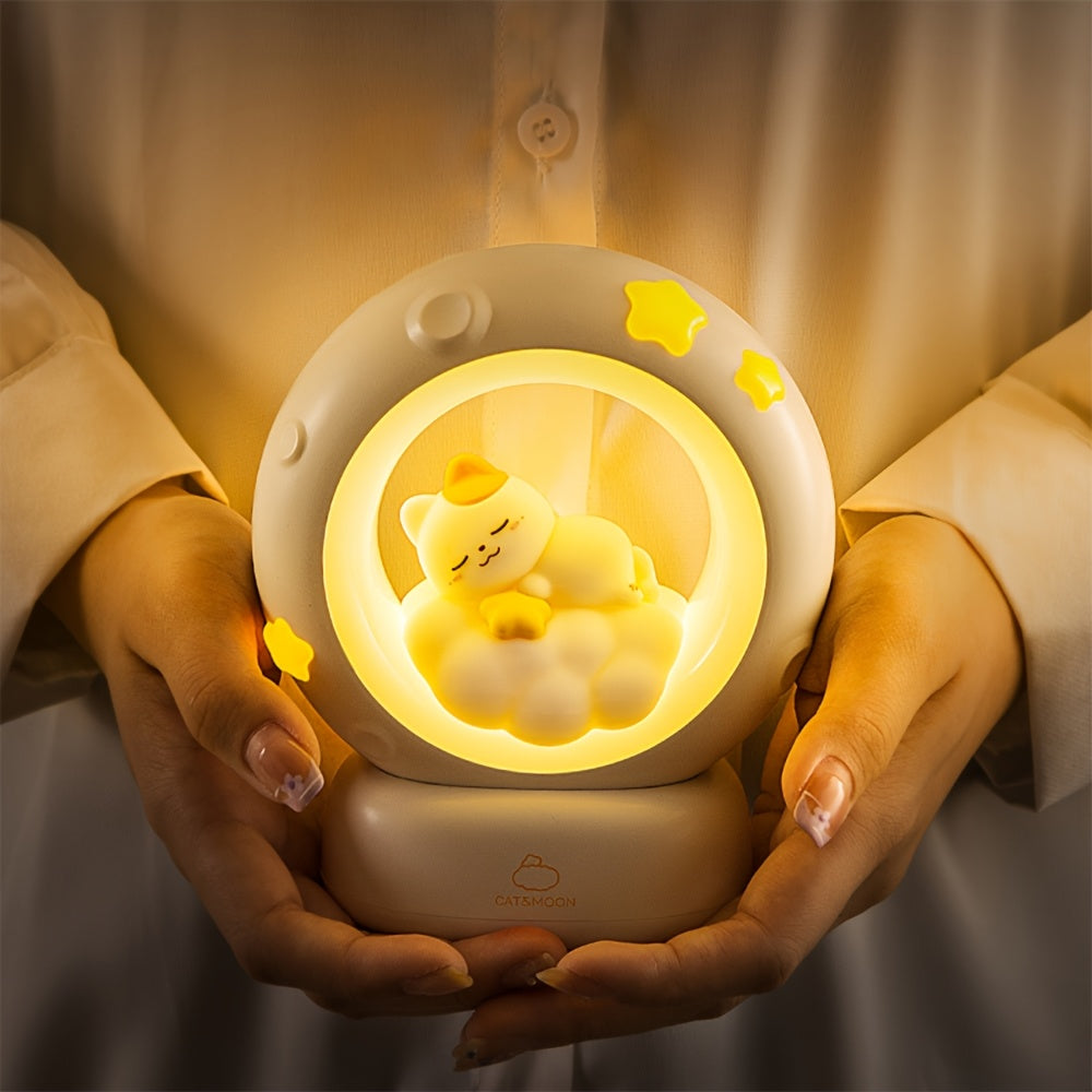 USB Rechargeable Sleeping Cat Night
