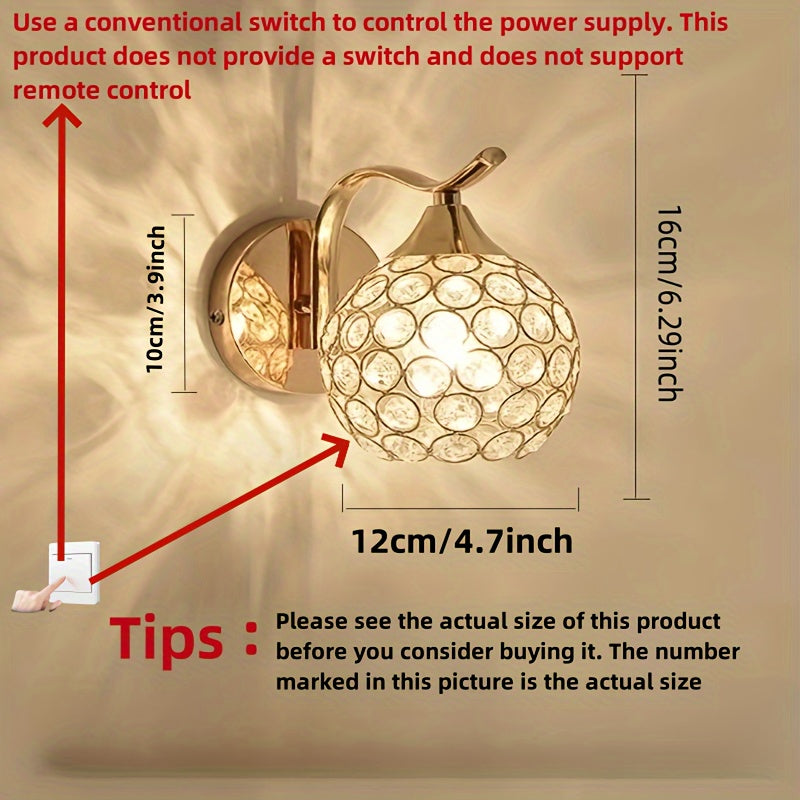 1pc Contemporary Dimmable Crystal Wall