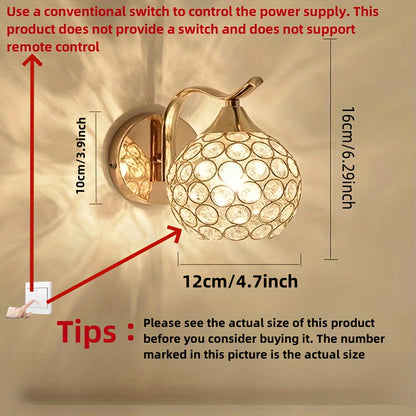 1pc Contemporary Dimmable Crystal Wall
