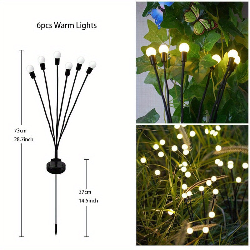 Solar Garden Lamp with 6 Warm White