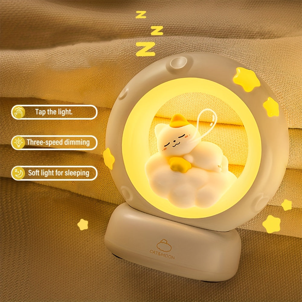 USB Rechargeable Sleeping Cat Night