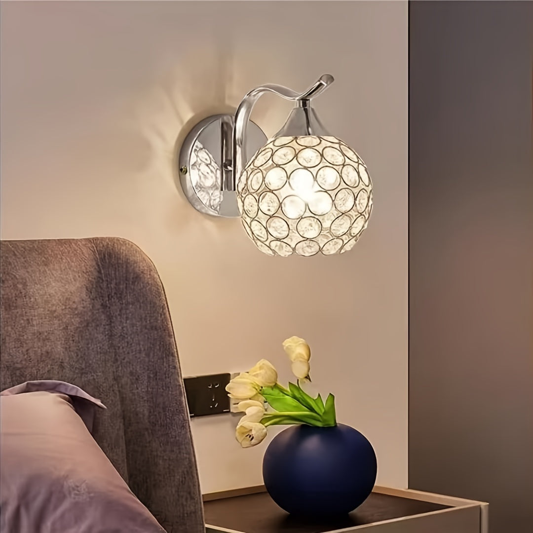 1pc Contemporary Dimmable Crystal Wall 【silvery】