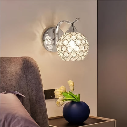 1pc Contemporary Dimmable Crystal Wall 【silvery】