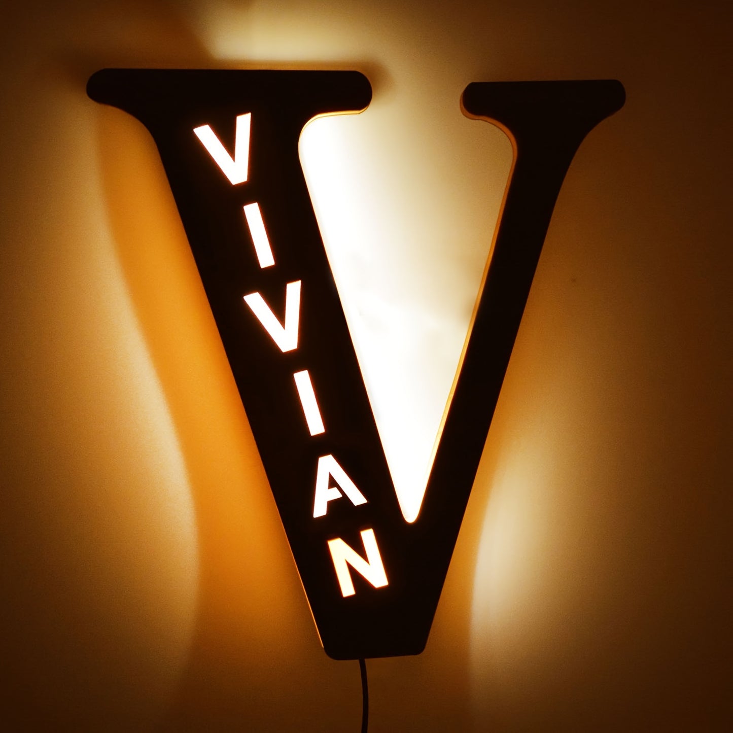Personalized LED Letter Night Light V