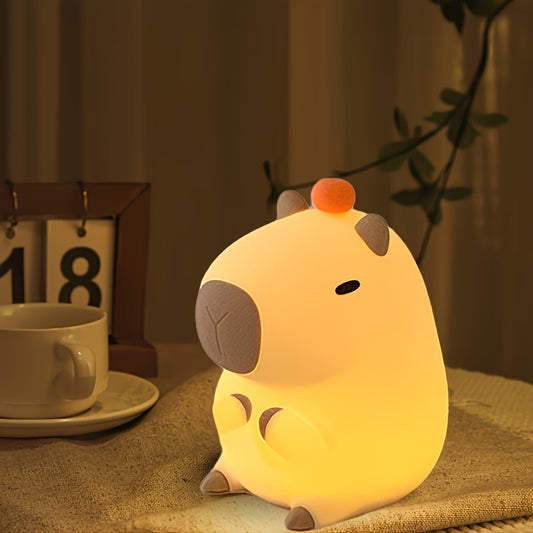 Charming Modern Capybara Night Light