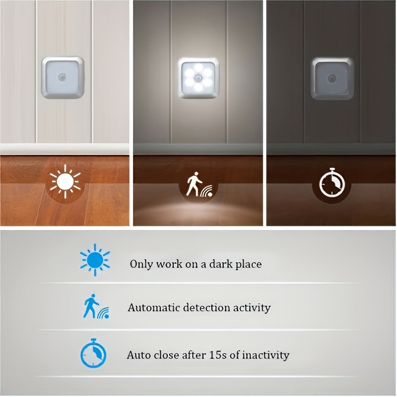1pc Square 6 LED Motion