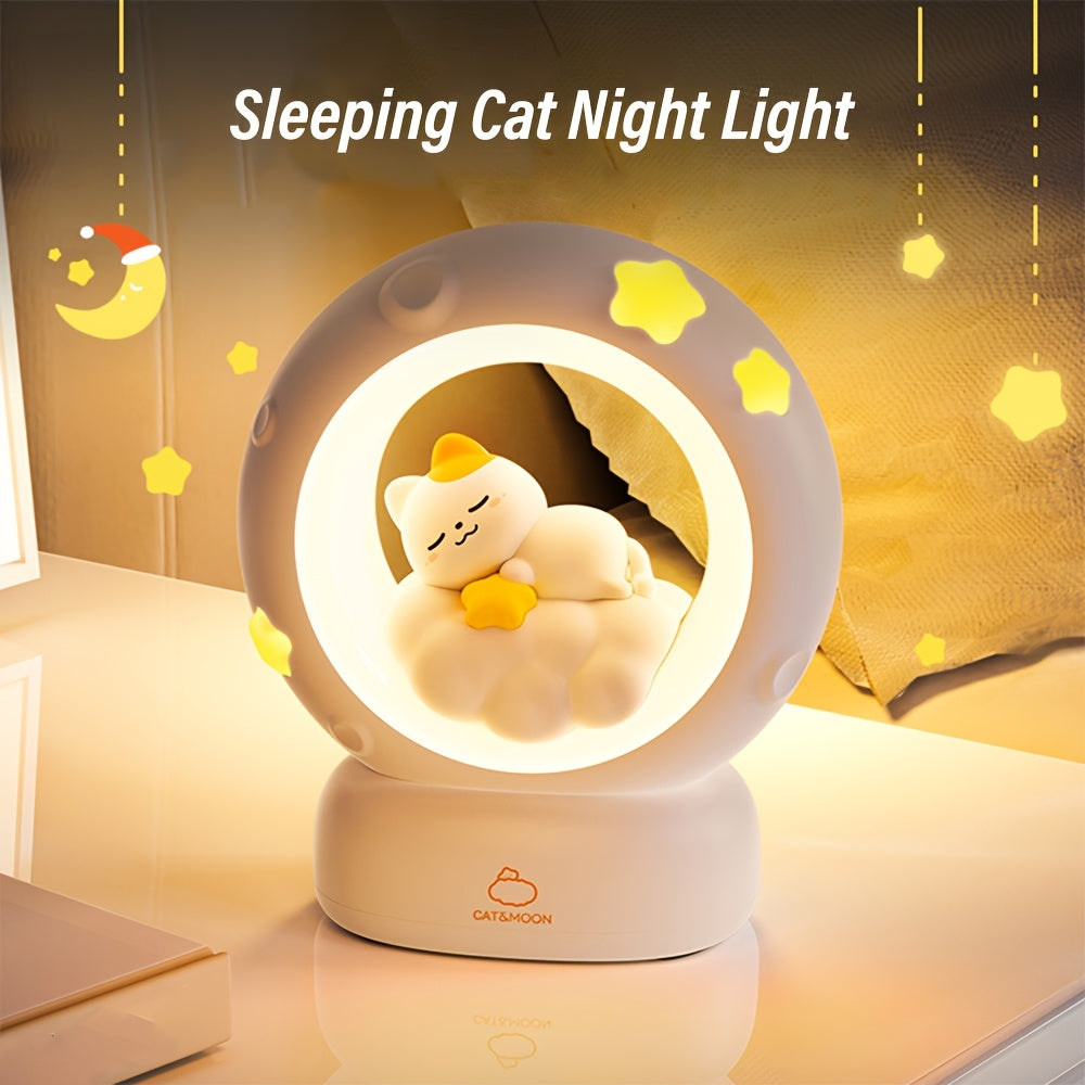 USB Rechargeable Sleeping Cat Night