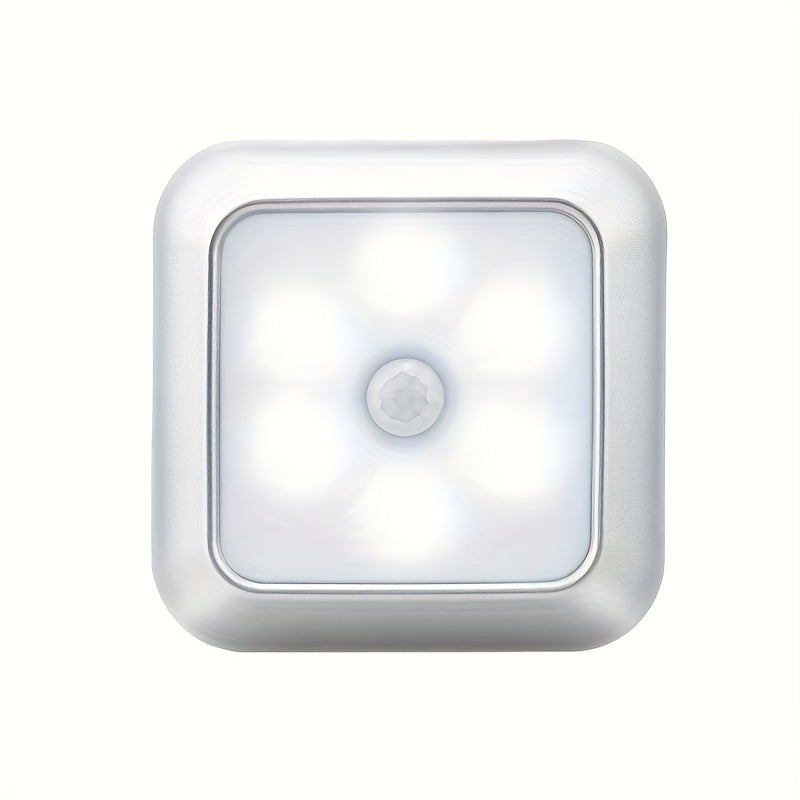 1pc Square 6 LED Motion White Light