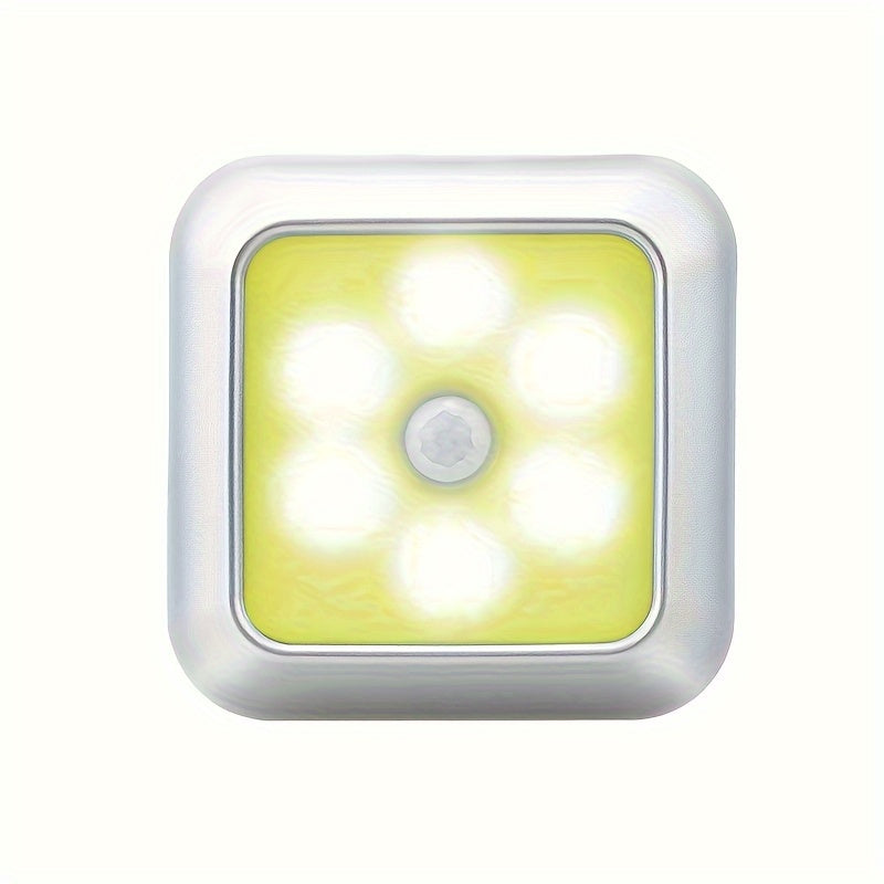 1pc Square 6 LED Motion Warm Light