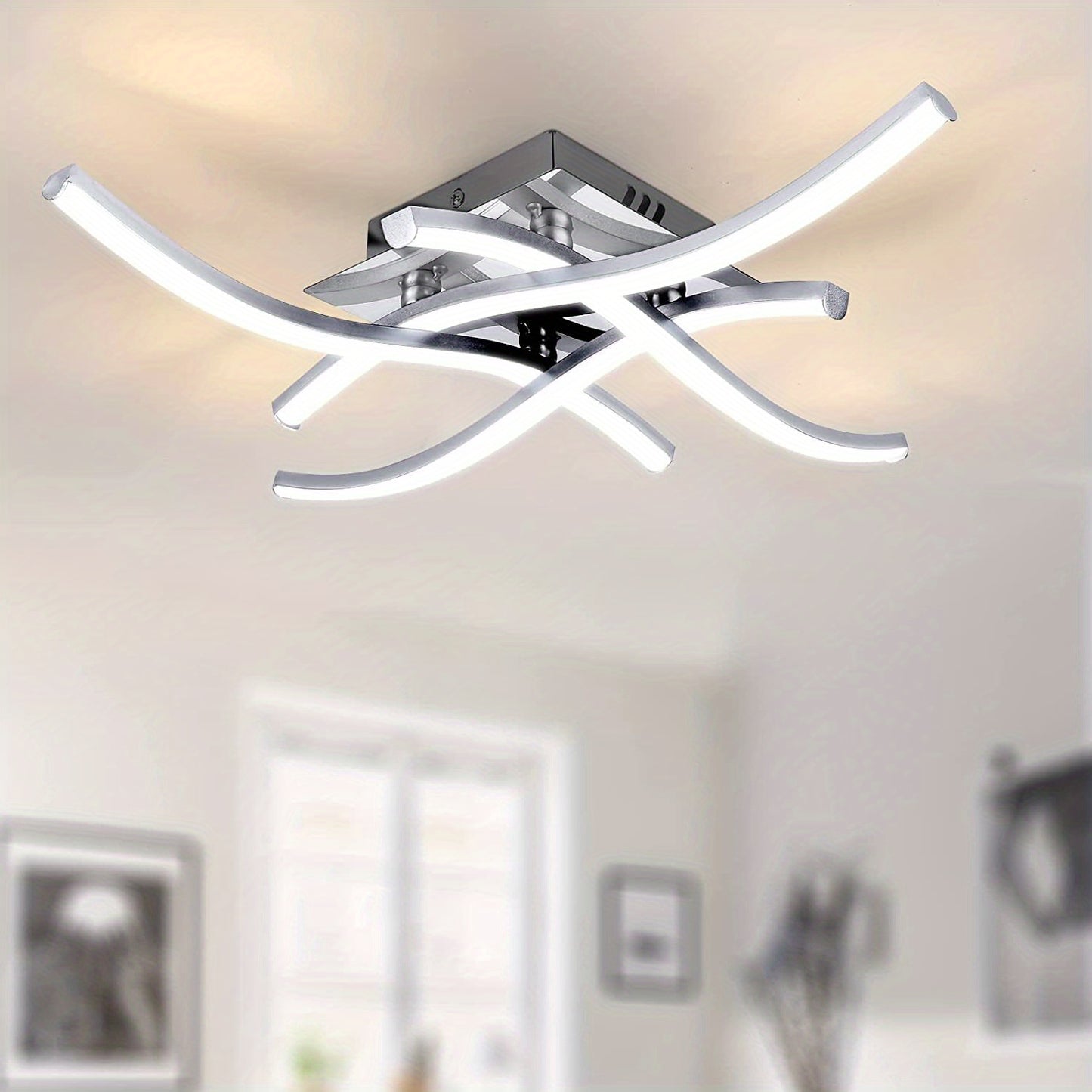 HIMGOR Contemporary LED Ceiling Light Silvery