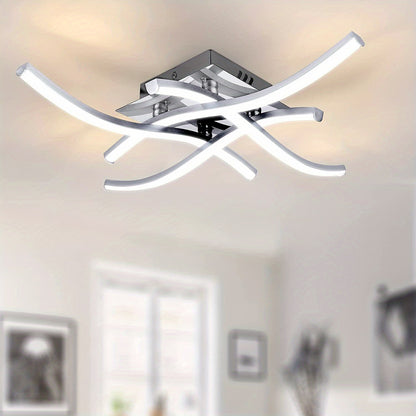 HIMGOR Contemporary LED Ceiling Light Silvery