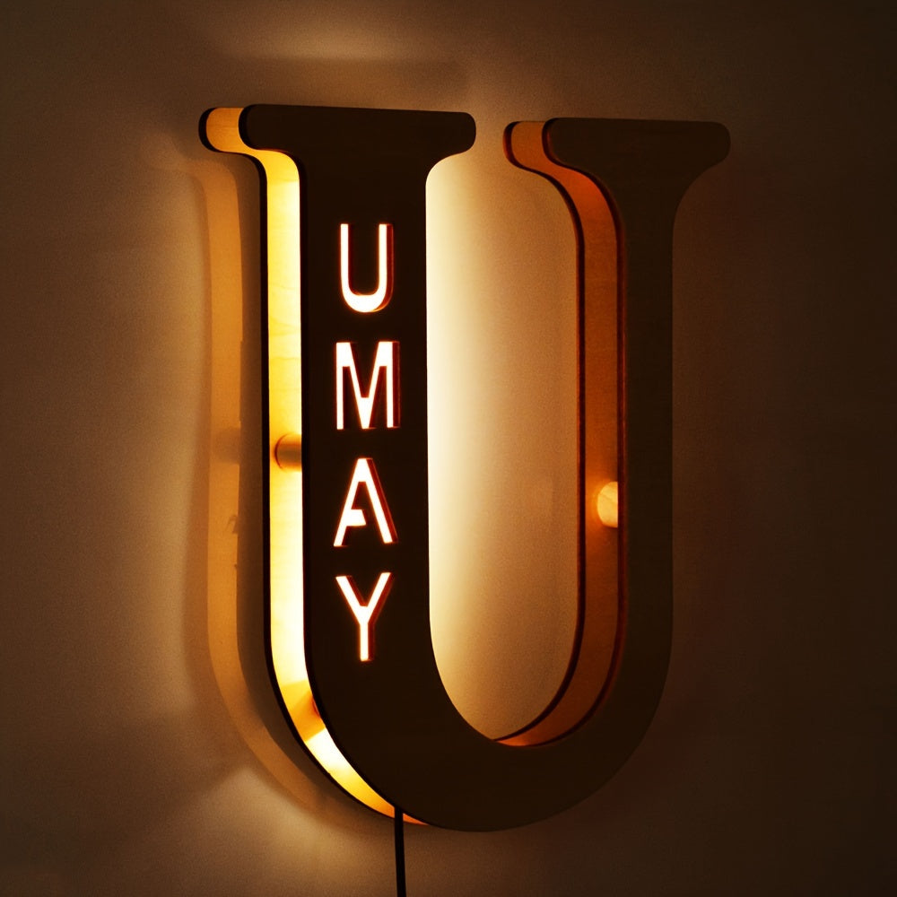 Personalized LED Letter Night Light U