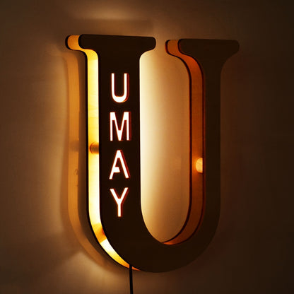 Personalized LED Letter Night Light U