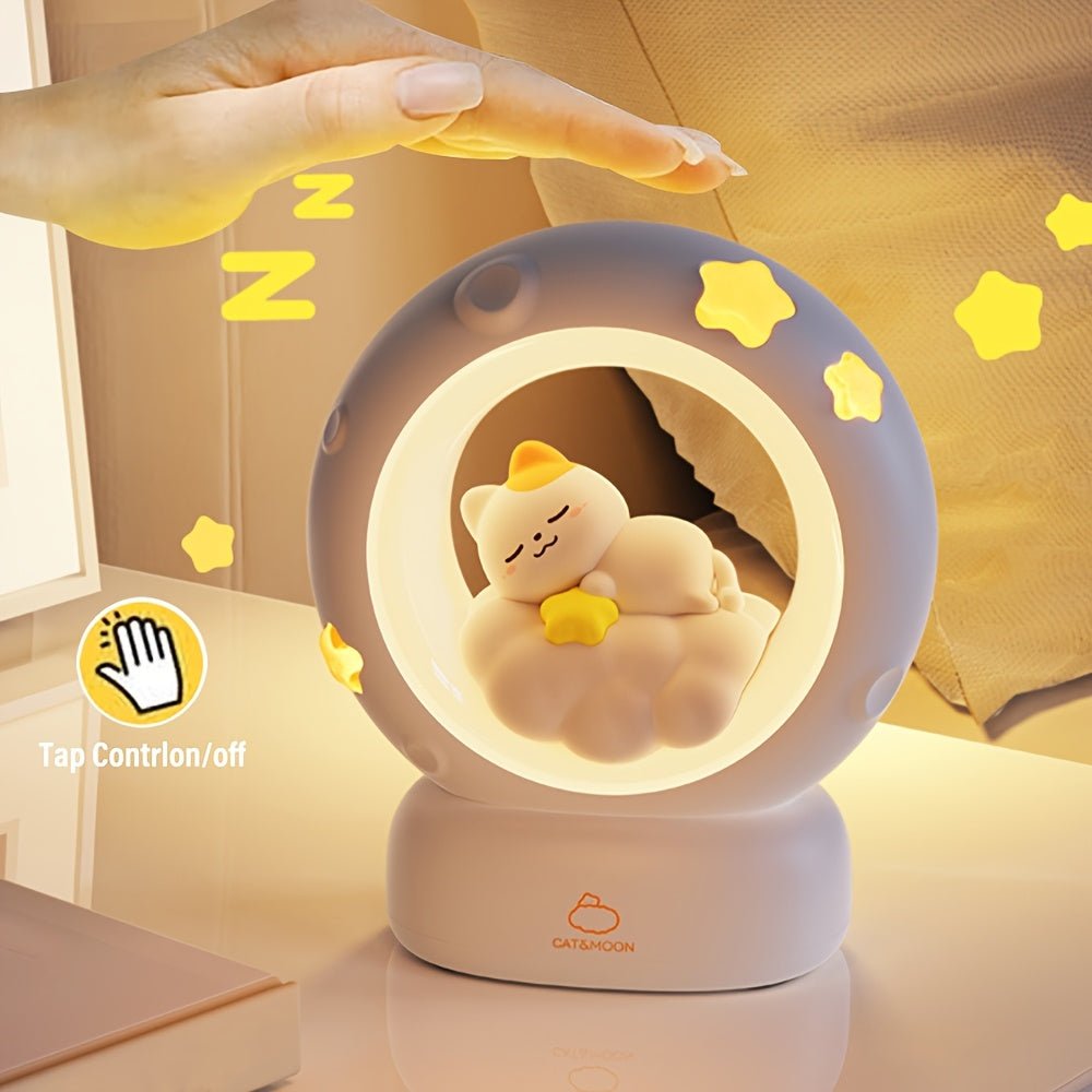 USB Rechargeable Sleeping Cat Night