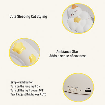 USB Rechargeable Sleeping Cat Night