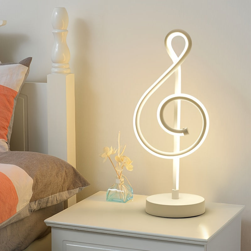 Sleek Black LED Desk Lamp White