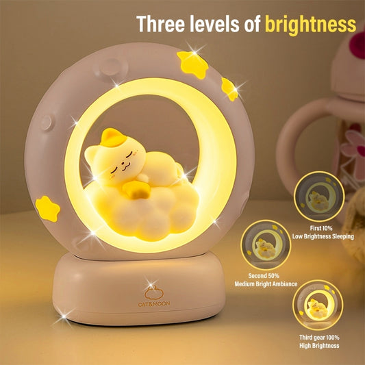 USB Rechargeable Sleeping Cat Night