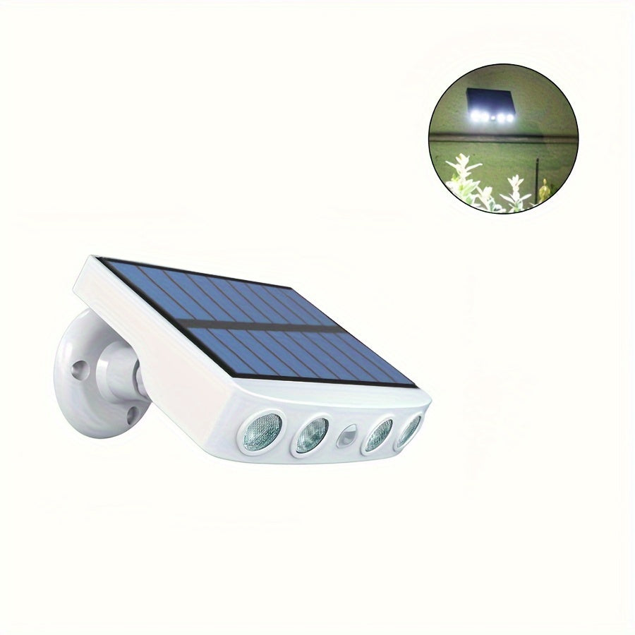 1pc Solar Powered LED Outdoor White-white Light